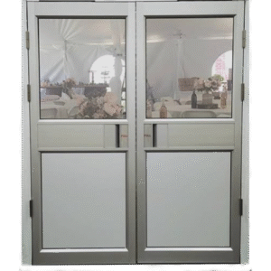 TENT DOOR, DOUBLE ALUM/GLASS 8'